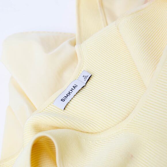SIMKHAI Silas Knit Yellow Midi  Dress - Picture 6 of 9